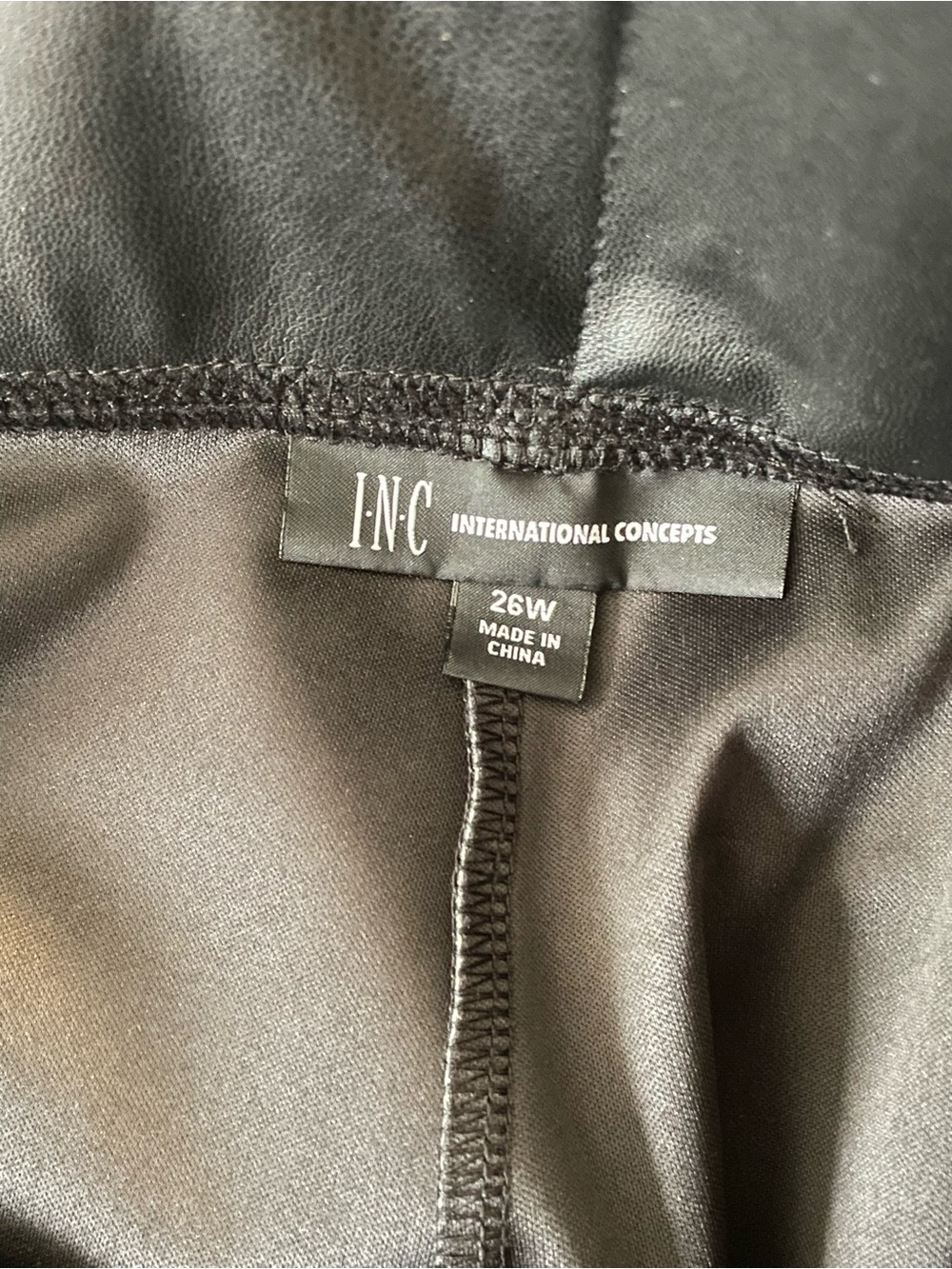 NWT INC International Concepts Faux Leather High-Waist Leggings - 26W - Picture 4 of 8